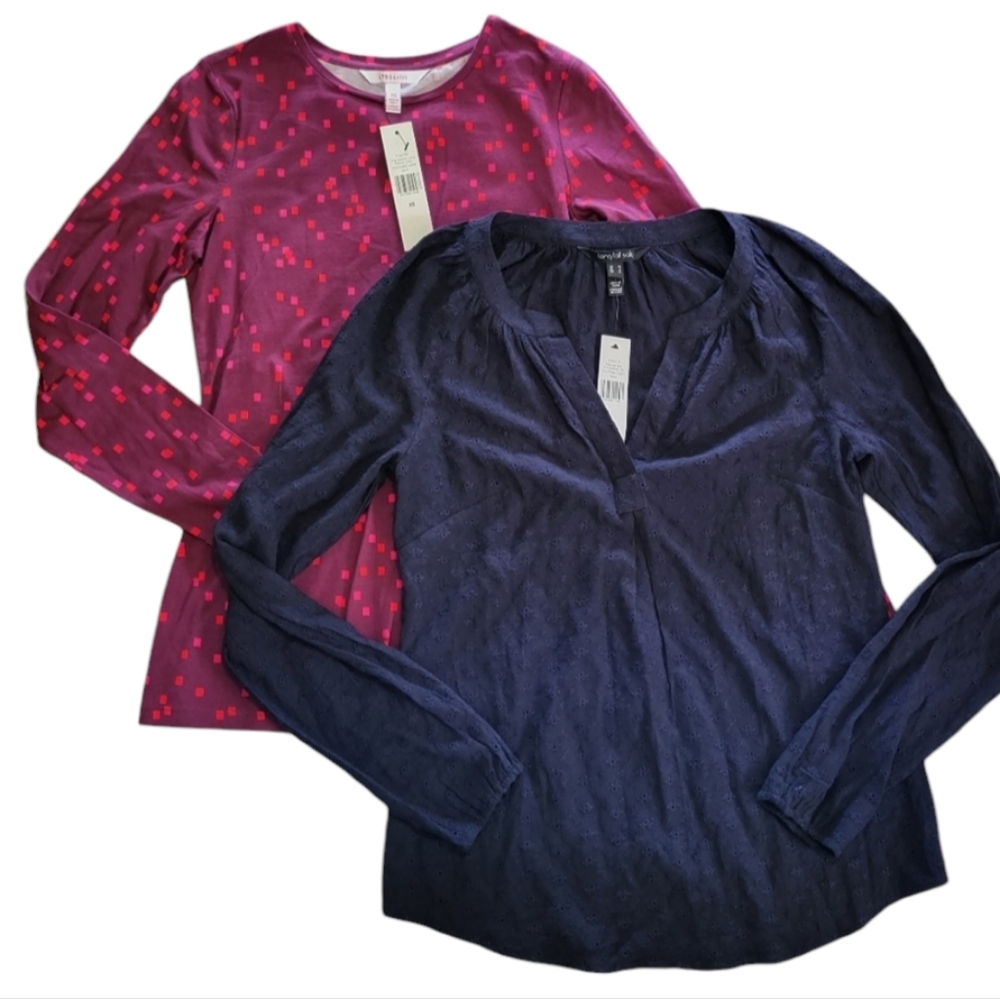 Two Long Tall Sally Tops, Long Sleeve, long body, NWT!!